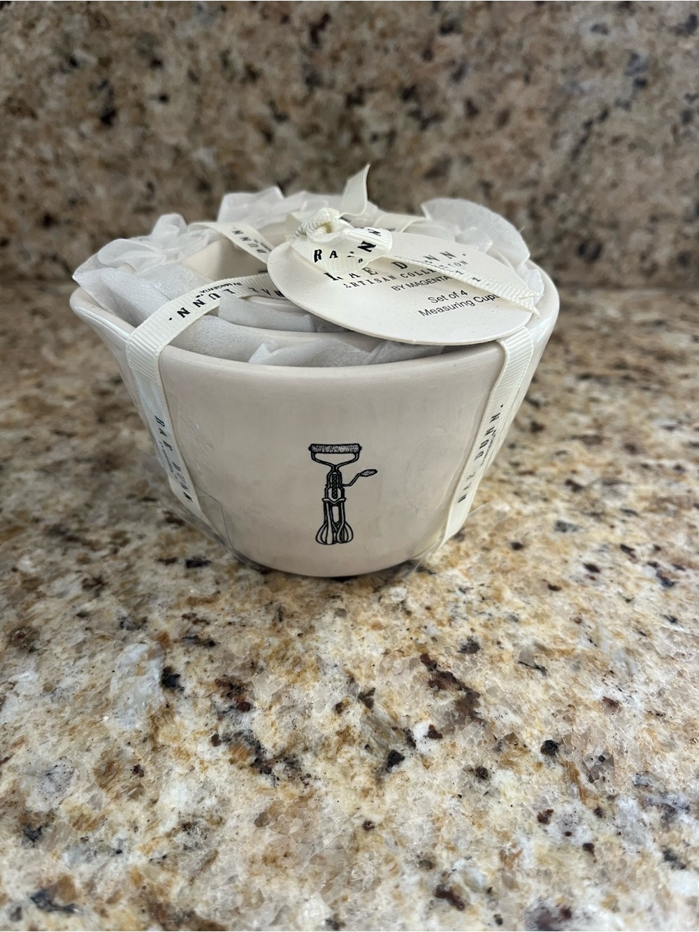 Rae Dunn White Ceramic Measuring Cup Icon Farmhouse Set